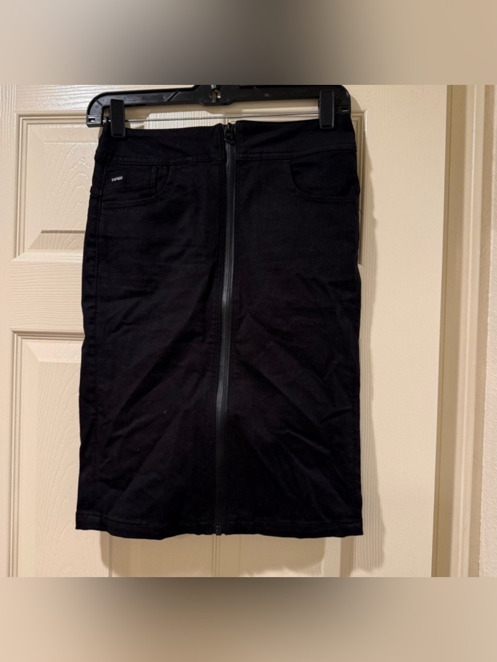 G-Star Black Pencil Jean Skirt Knee-Length Size 27